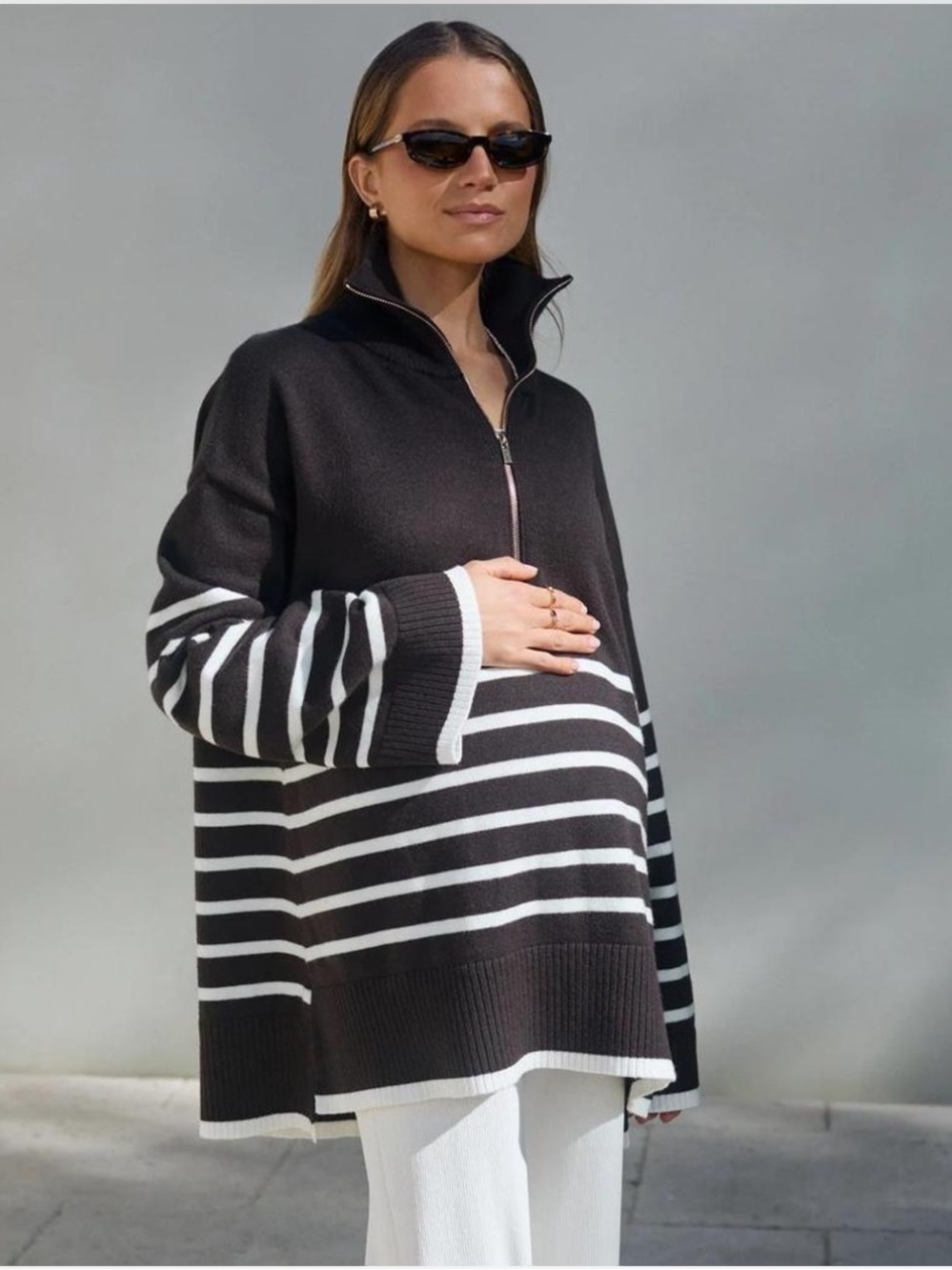 LEGOE HERITAGE SADIE STRIPE KNIT JUMPEr Sweater Long sleeve top shirt maternity